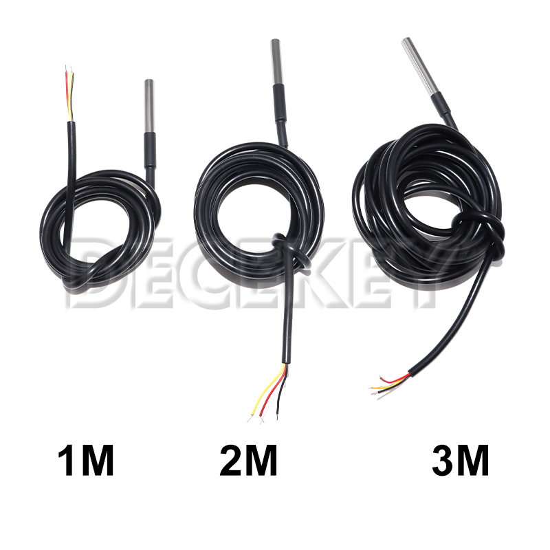 Ds18B20 Temperature Sensor - Stainless Steel Waterproof DS18b20 1/2/3M Thread