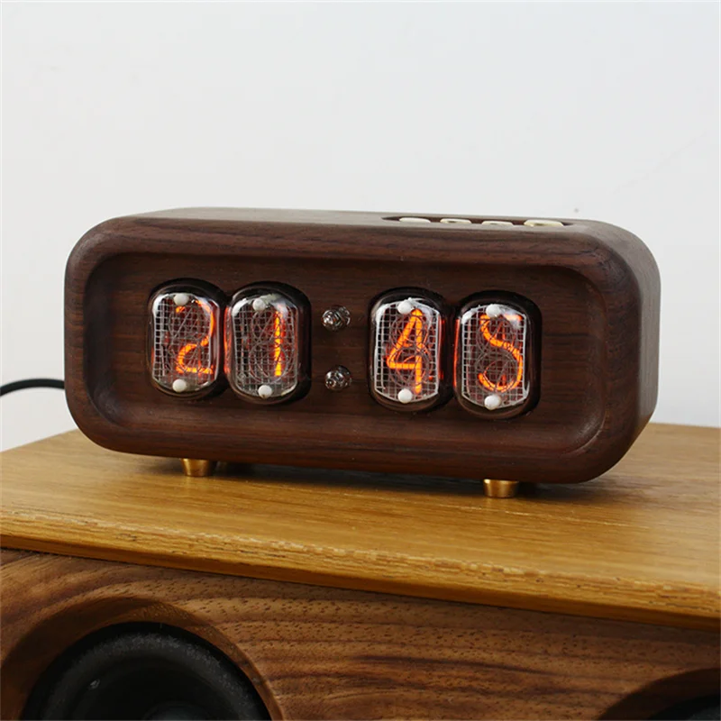 Diy Electronics Desk - Black Walnut Solid Wood Glow Digital