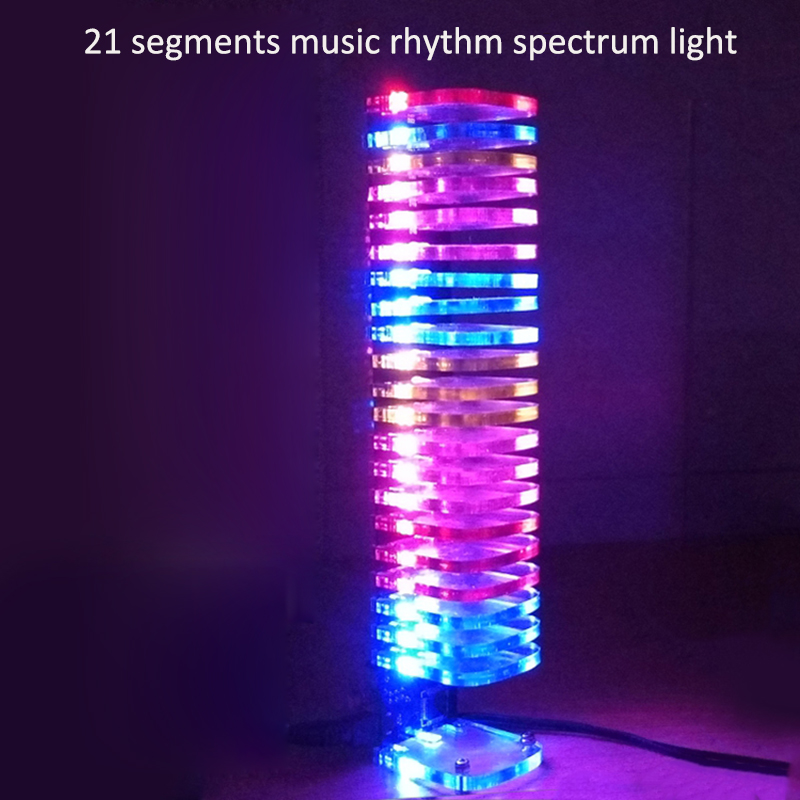 Diy Electronics Market - Light Cube 21-Segment LED Music Rhythm