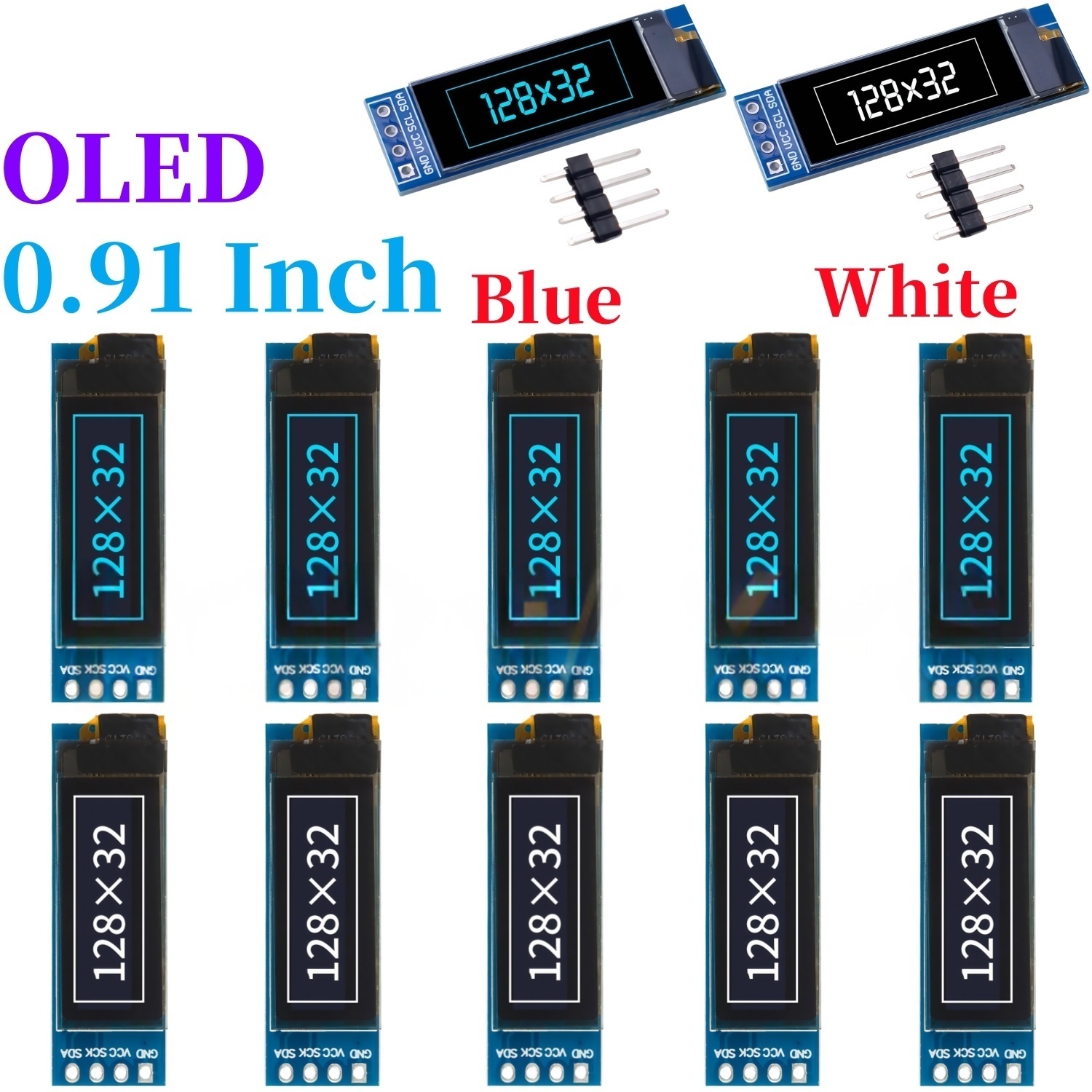 Arduino Diy Electronics - XZG 1-20PCS 0.91 Inch 128x32 IIC