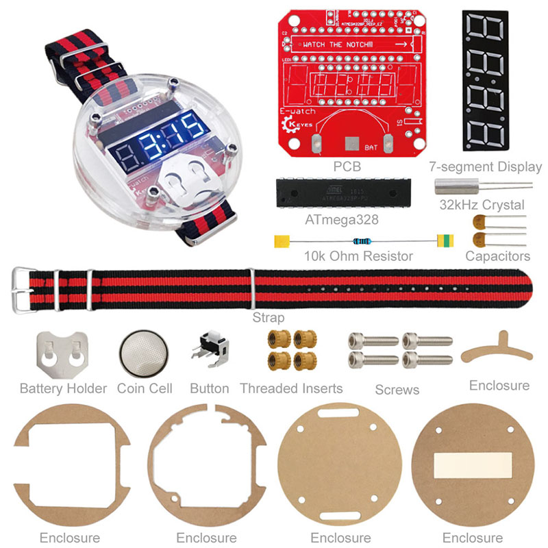 Single Chip LED Kit Clock DIY  - Arduino Diy Electronics review and price