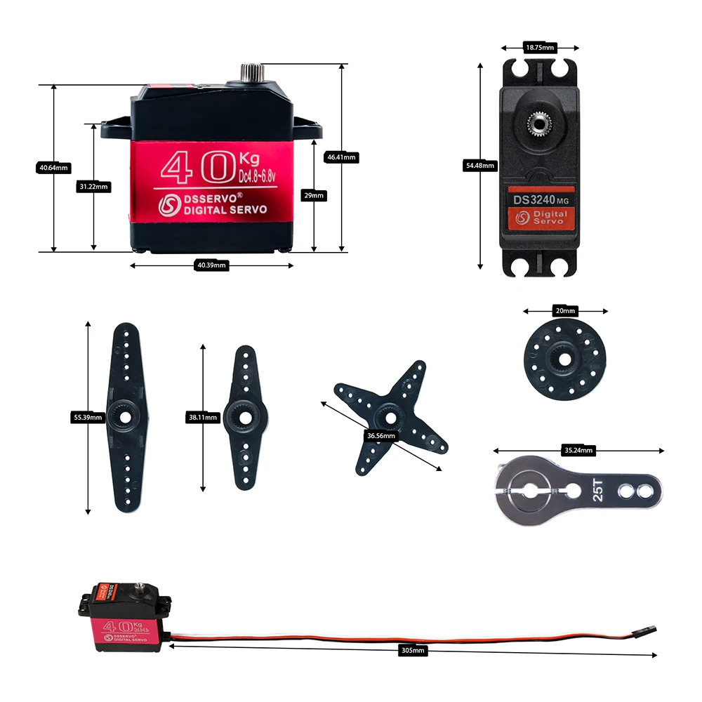 40KG Dsservo DS3240 Large Torq - Servo Motor Sg90 review and price