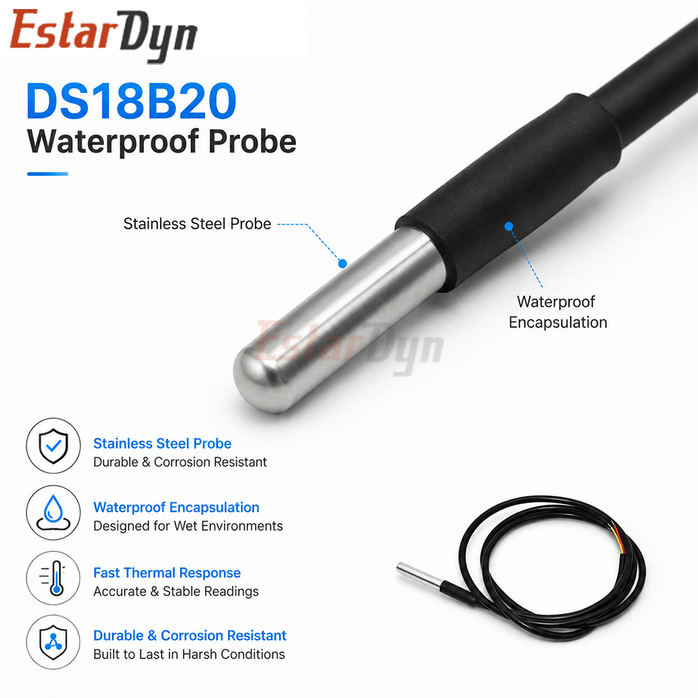 Estardyn DS18B20 Waterproof Di - Ds18B20 Temperature Sensor review and price
