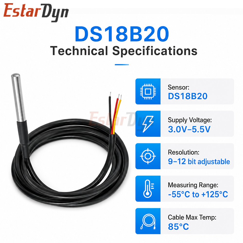 Estardyn DS18B20 Waterproof Di - Ds18B20 Temperature Sensor review and price