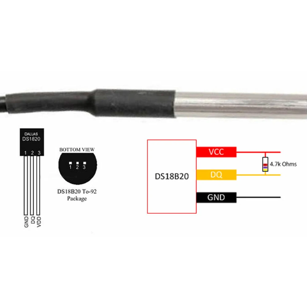 1PCS DS18B20 Waterproof Temper - Ds18B20 Temperature Sensor review and price